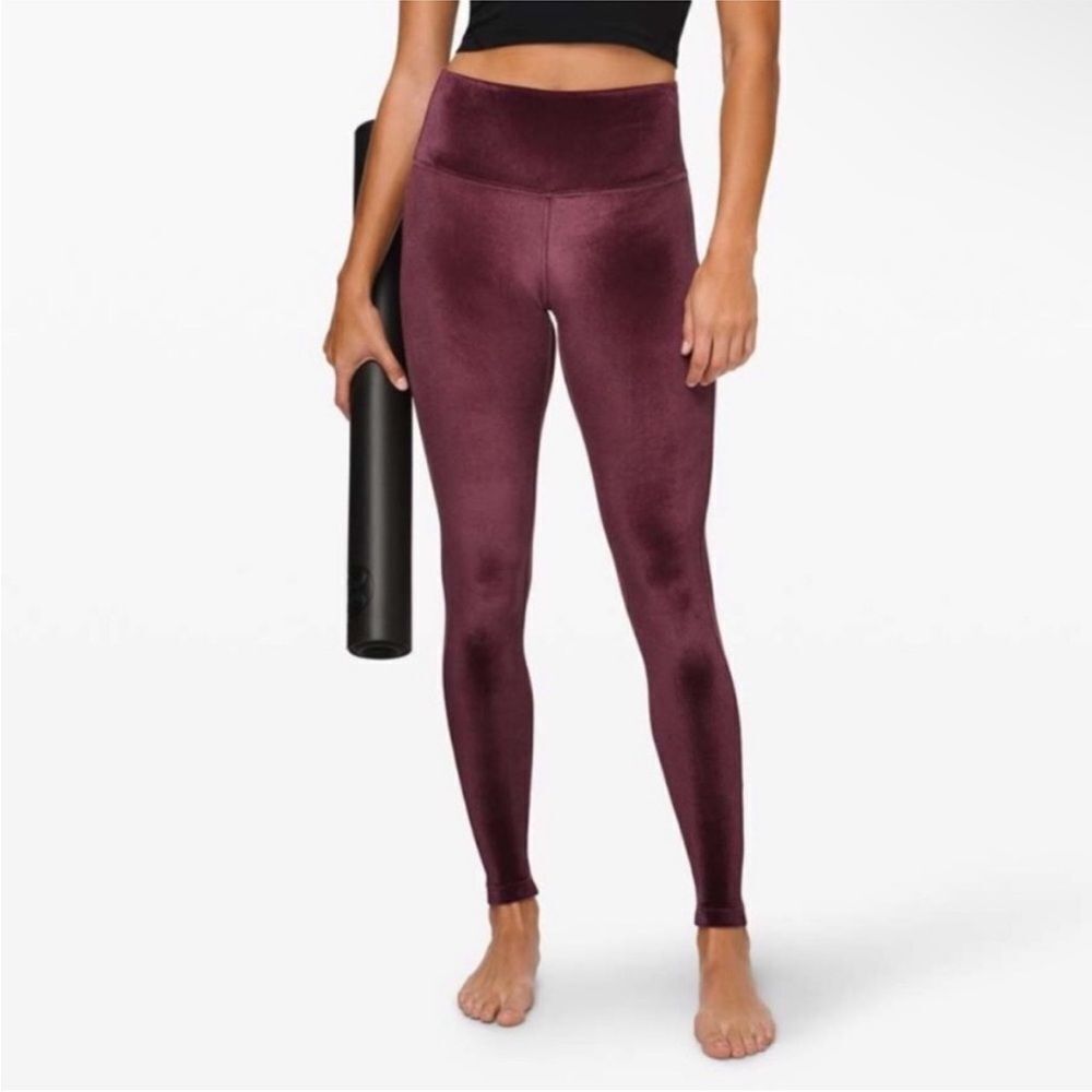 LULULEMON | Special Edition Wunder Lounge Velvet Garnet Leggings Women’s Size 12